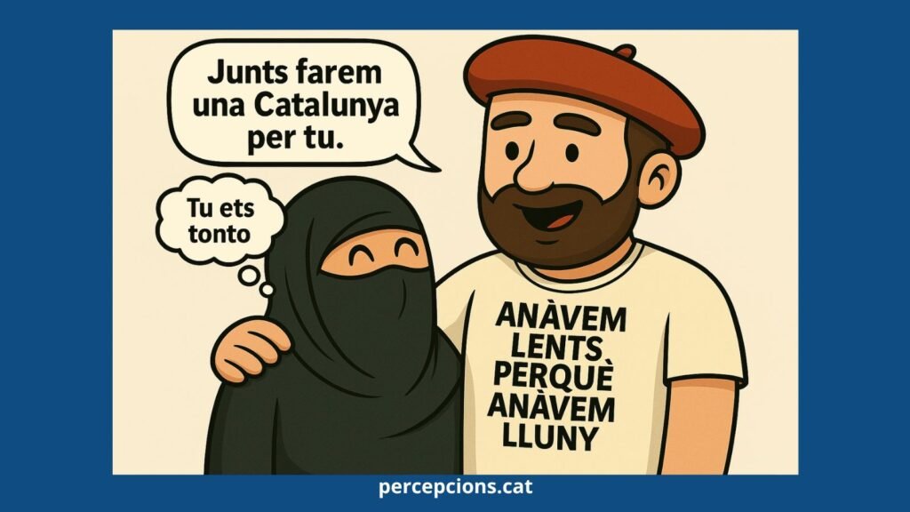 Juntos haremos una Catalunya para ti. Tú eres tonto.
