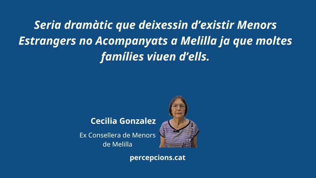 Sería dramático que dejaran de existir Menores Extranjeros no Acompañados en Melilla puesto que muchas familias viven de ellos. Cecilia Gonzalez