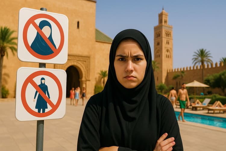 Hoteles y clubes de playa de Marruecos prohíben el burkini y el velo islámico