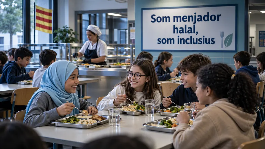 Comida halal para todos en los comedores escolares de Barcelona