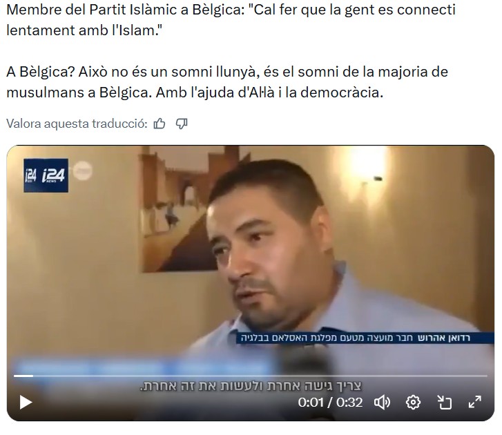 partit islamic belgica Regidor de partit musulmà diu que el procés cap a un estat islàmic a Bèlgica "ja ha començat"