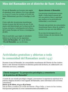 Sant Andreu fa el Ramadà amb una sala d'oració a la seu del districte