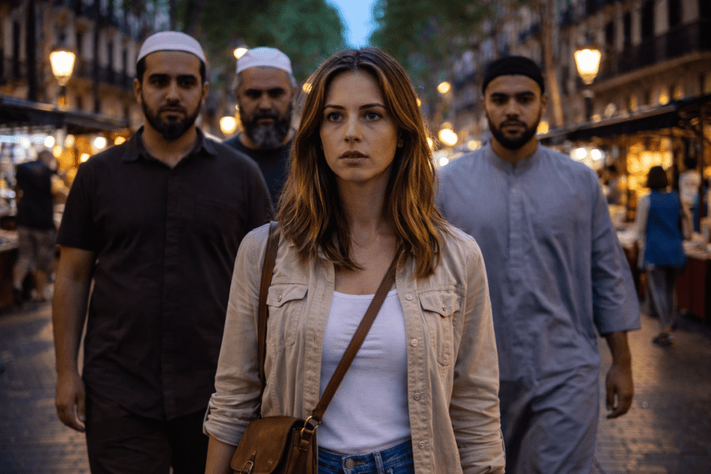 Musulmà agredeix una dona el centre de Barcelona al crit de "puta cristiana" 6 La dona passejava per La Rambla i un marroquí li va preguntar quina religió seguia. Al dir que era cristiana la va agredir. Els Mossos descarten radicalisme religiós i investiguen la motivació. Musulmà agredeix una dona el centre de Barcelona al crit de "puta cristiana"