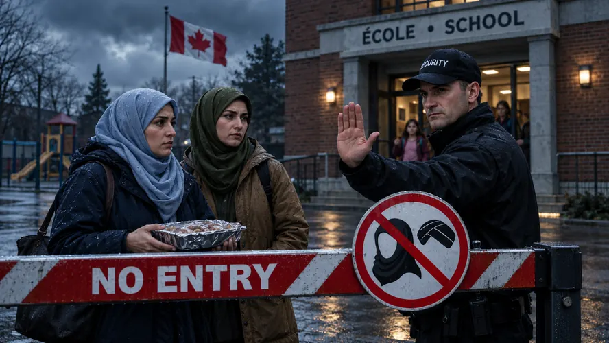 Quebec bans Muslim mothers from volunteering in schools while wearing the hijab.