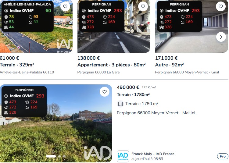 Una extensión de navegador muestra el grado de inmigración, criminalidad, islamización y wokismo en los anuncios inmobiliarios de Francia