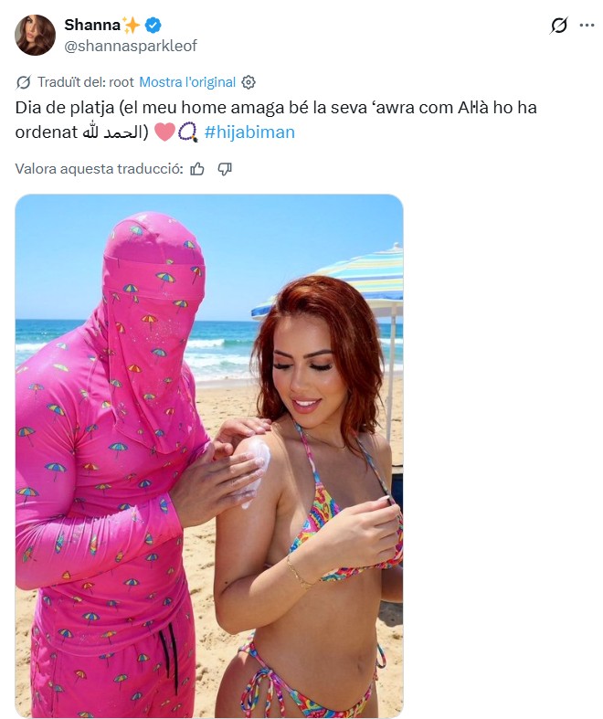 Un grup de dones difon imatges dels seus marits amb burka i la broma enfada els musulmans