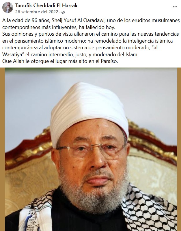 cheddadi qaradawi La Generalitat forma professors amb un predicador islàmic que nega la igualtat occidental entre homes i dones